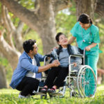 Nursing home resident enjoying the outdoors. Why you should choose a nursing home that offers outdoor exercise to residents.