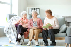 Senior women spending time together in nursing home